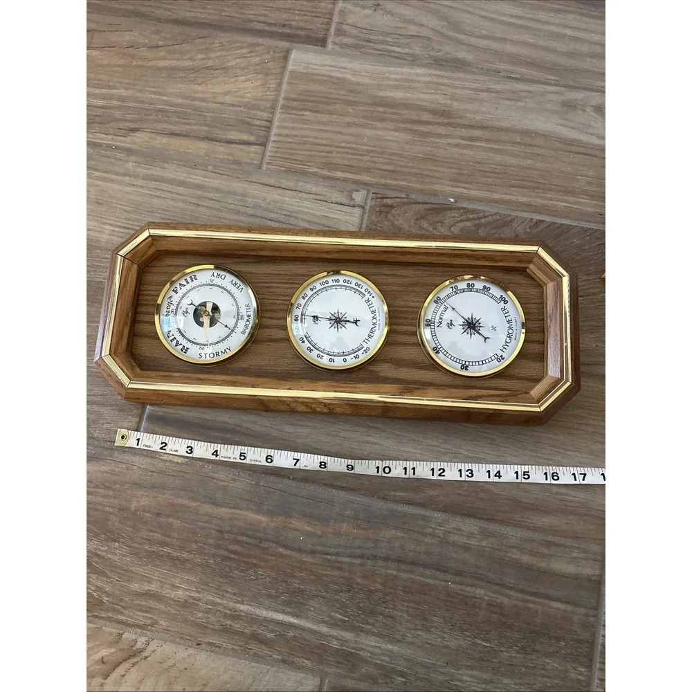 Vintage Elgin Weather Station Temperature Hygrometer & Barometer Forecaster 17
